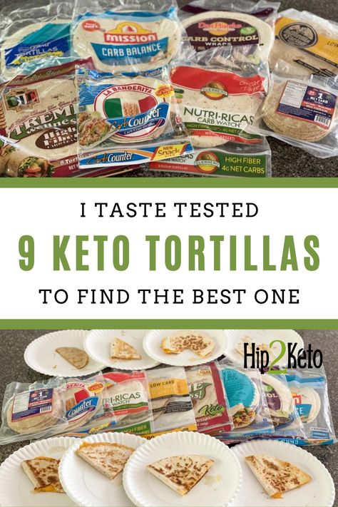 We tried 9 keto and low carb tortillas to find the best one for you! It can be overwhelming how many keto tortilla alternatives there are at the grocery store. Check out this post to find out our favorite keto tortilla. Best Low Carb Tortillas, Carb Balance Tortillas, Keto Tortilla, Healthy Low Fat Recipes, Low Carb Wraps, Keto Tortillas, Low Card, Low Carb Flour, Diet Recipes Easy