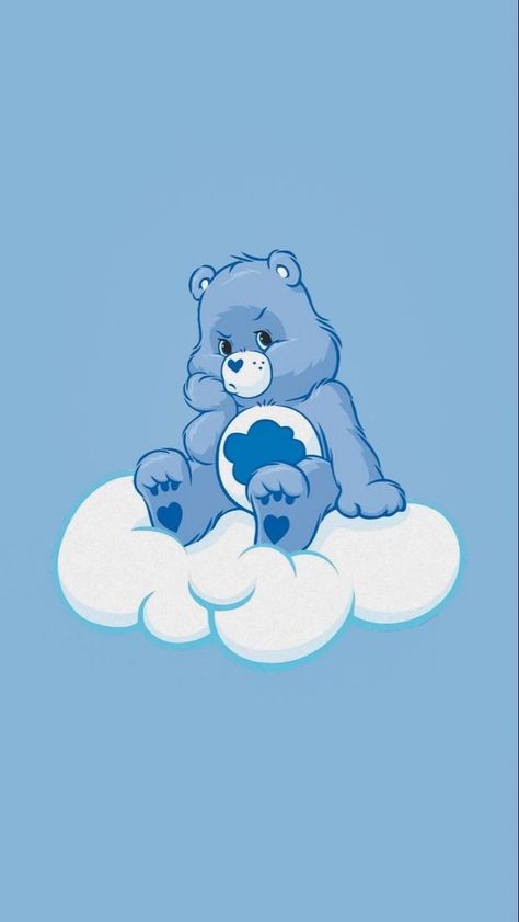 Grumpy Care Bear, Blue Things, Cute Blue Wallpaper, Blue Wallpaper Iphone, วอลล์เปเปอร์ Apple Watch, Iphone Wallpaper Pattern, Cartoon Wallpaper Iphone, Preppy Wallpaper, Lukisan Cat Air