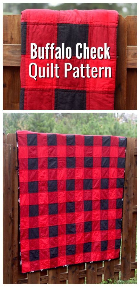 Flannel Quilt Patterns, Buffalo Check Quilt, Check Quilt, Buffalo Plaid Quilt, Buffalo Plaid Blanket, Gingham Quilt, Baby Quilt Tutorials, Plaid Blankets, Quilt Layers