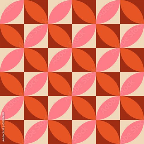 Space Age Pattern, Orange And Pink Kitchen, Modern Graphic Patterns, Graphic Shapes Pattern, Cowboy Pools, Modern Textiles Patterns, Retro Pattern Geometric, Pattern Examples, Burgundy And Beige