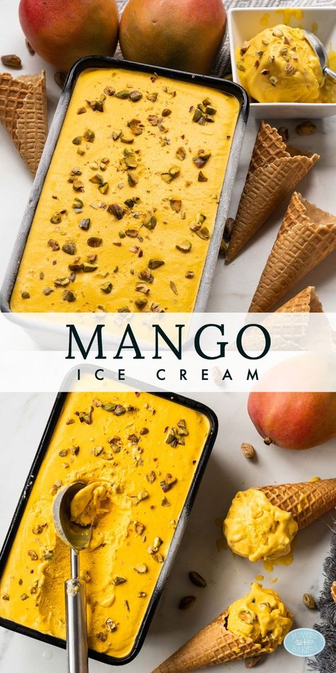 mango pistachio cardamom ice cream Unbound Wellness, Paleo Ice Cream, Aip Desserts, Mango Ice Cream, Cake Mug, Dairy Free Ice Cream, Vegan Ice Cream, Nice Cream, An Ice Cream