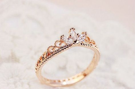 Rose Gold Crown Ring, Gold Crown Ring, Ring Crown, Rose Gold Crown, Crown Gold, Crown Ring, Gold Crown, Cute Rings, Pretty Rings