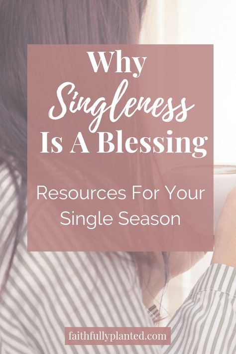 Do you ever feel discontent in your single season? Are you wishing your singleness away? Singleness is not a curse. Click here to find books, blogs, podcasts & encouragement for making the most of being single and growing in your faith during this season. Embracing Singleness, Christian Singleness, Season Of Singleness, Single Lifestyle, Godly Womanhood, Forever Single, Christian Singles, How To Be Single, Single Season