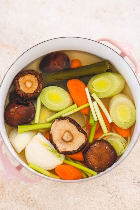 Recipes With Cream Of Mushroom, Tteokbokki Ramen, Vegan Dashi, Cream Of Mushroom Soup Recipes, Recipes Using Tofu, Dashi Recipe, Japanese Vegan, Dashi Stock, Vegan Japanese