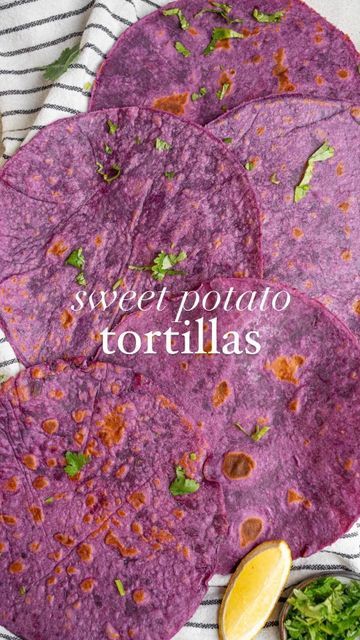 Sweet Potato Balls Recipe, Sweet Potato Tortillas, Pomegranate Peel Powder, Carleigh Bodrug, Sweet Potato Wrap, Homemade Tortilla Recipe, Dr Sebi Alkaline Food, Sweet Potato Toppings, Vegan For A Week