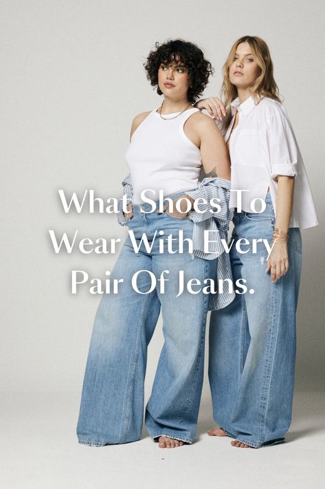 Shoes For Jeans Women, What Shoes To Wear With Jeans, Shoes To Wear With Jeans, Fashion Assistant, What Shoes To Wear, Senior Fashion, Outfit Styling, Best Shoes, Double Denim