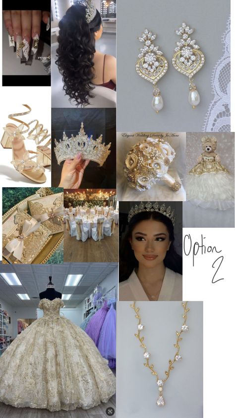 Champagne Quince Theme Decor, Quince Decorations White And Gold, Champagne Theme Quinceanera, Gold Quince Decorations, Gold And White Quinceanera, White And Gold Quinceanera Theme, Champagne Quince Theme, White And Gold Quince, Forest Quince Theme