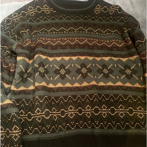 Grandpa Sweater Comfy Fit Brand New With Tags Never Worn Got Off Of Rowe Dark Academia Sweaters, Cozy Sweatshirt Aesthetic, Goblin Core Fashion, Grant Core, Grandpa Sweater Aesthetic, Alice Kirkland, Thrifted Sweaters, Grandpa House, Grandma Sweaters