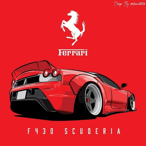 Red Ferrari #illustration #cardesign #sportcar #cooldesign Ferrari Illustration, Phone Collage, Ferrari Aesthetic, Scuderia Ferrari Logo, Red Ferrari, Bike Logo, Ferrari World, Car Wallpaper, Ferrari Logo