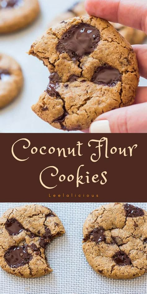 Chocolate Coconut Flour Cookies, Low Carb Coconut Cookies, Coconut Flour Baking Recipes, Vegan Coconut Flour Cookies, Candida Dessert Recipes, Healthy Coconut Flour Recipes, Keto Cookies Coconut Flour, Coconut Flour Cookies Easy, Vegan Candida Diet Recipes