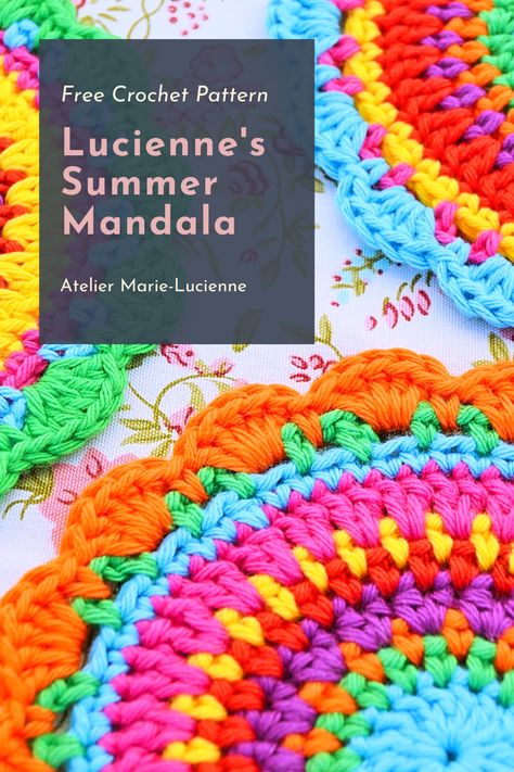 Crochet Round Mandala Free Pattern, Crochet Cd Mandala Pattern, Simple Crochet Mandala, Crochet Mandala Tutorial, Mandala Crochet Free Pattern Circles, Crochet Medallions Free Pattern, Mandela Crochet Free Pattern, Easy Crochet Mandala Pattern Free, Mandala Free Crochet Pattern