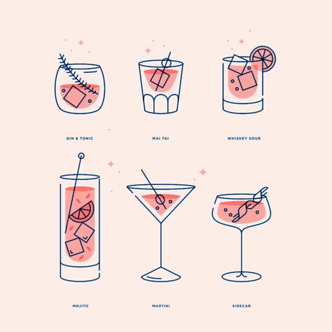 Illustration Design Graphique, Menue Design, Cocktail Illustration, 달력 디자인, Thursday Evening, 타이포그래피 포스터 디자인, Plakat Design, Happy Party, Affinity Designer