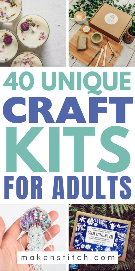 craft kits for adults Diy Crafts Adults Project Ideas, Sophisticated Crafts For Adults, Crafts For Beginners Hobbies, Crafts To Do In The Car For Adults, Calming Crafts For Adults, Diy Craft Party Ideas For Adults, Activity Gifts For Adults, Gifts For Adults Who Have Everything, Diy Craft Kits For Adults