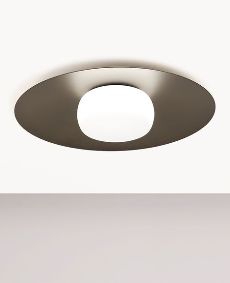 chloe - Ceiling Lights and Projectors - Catalog | Hemera Lighting | Hemera Lighting Ceiling Projector, Dark Grey Paint, Led Dimmer, White Opal, Gold Paint, Metal Finishes, Paint Finishes, Ceiling Fixtures, Hand Blown