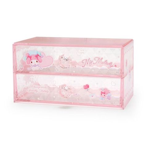 Sanrio Storage, Japan Character, Pink Storage, Beauty Room Vanity, Chest Drawer, Mirror Keychain, Acrylic Pink, Sanrio My Melody, Kitchen Interior Design Modern