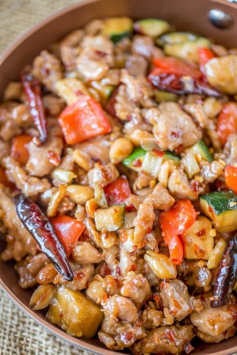 Panda Express Kung Pao Chicken Recipe, Panda Express Kung Pao Chicken, Copycat Panda Express, Panda Express Recipes, Kung Pao Chicken Recipe, Dinner Then Dessert, Honey Sesame Chicken, Orange Chicken Recipe, Chicken Entrees