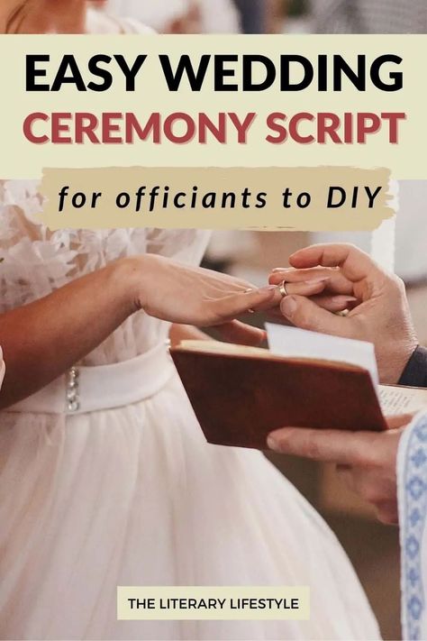 Simple Wedding Ceremony Script, Officiant Attire, Wedding Officiant Business, Ceremony Outline, Wedding Officiant Speech, Ceremony Script, Marriage Officiant, Wedding Ceremony Readings, Shell Wedding