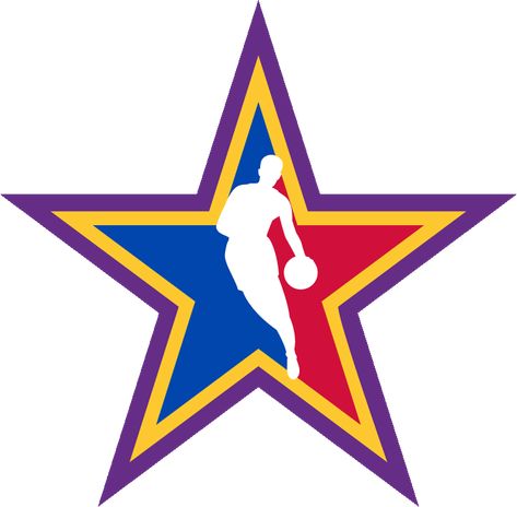 NBA All-Star Game 2004 Nba Logo Design, Nba Logos, Basketball Decorations, Best Nba Players, Nba All Star, Star Logo Design, Secondary Logo, Fila Vintage, Flag Tattoo