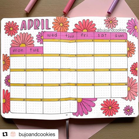 Calendar Themes, Summer Themes, Organizator Grafic, Bujo Layout, Kalender Design, Bullet Journal Ideas Templates, Seni Pastel, Calendar Journal, Creating A Bullet Journal