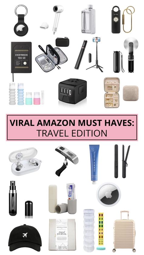 Prepare for your next adventure with our roundup of must-have travel accessories. From compact gadgets to practical organizers, these travel essentials for women are sure to upgrade your travel game. International Travel Essentials, Must Have Travel Accessories, Portable Air Pump, Travel Skincare, Amazon Hacks, Hanging Toiletry Bag, Amazon Must Haves, Amazon Travel, Organization Essentials