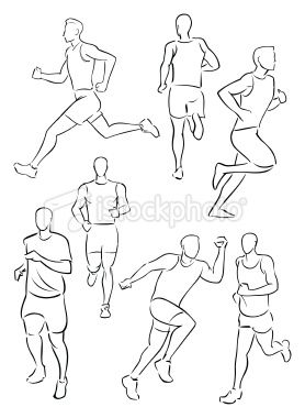 Jogging Drawing, Running Man Drawing, Baphomet Tattoo, Running Drawing, Running Illustration, Man Illustration, Cartoon Man, Human Poses Reference, Human Poses