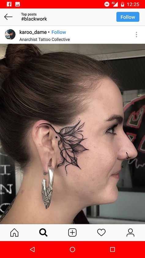 Under Chin Tattoo, Anarchist Tattoo, Scalp Tattoo, Face Tattoos For Women, Throat Tattoo, Grunge Tattoo, Best Tattoos For Women, Facial Tattoos, Vine Tattoos