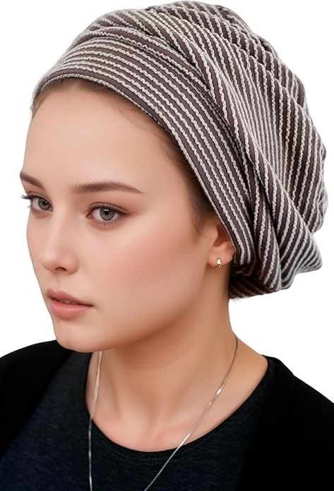 Tichel Fashion, Jewish Woman Clothing, Jewish Hair, Jewish Headcovering, Hair Covering, Jewish Women, Hair Cover, Slouchy Beanie, Berets