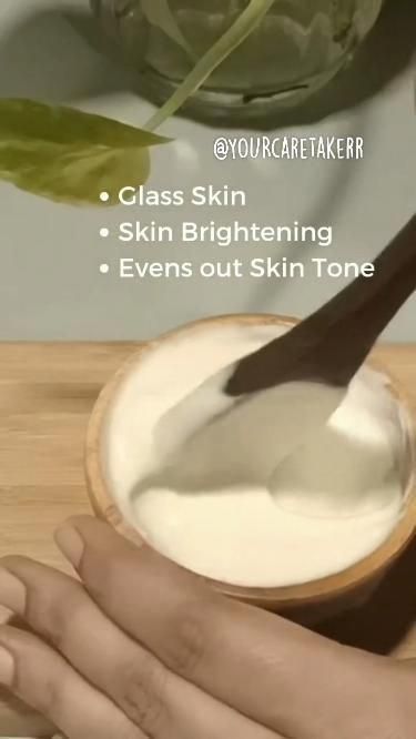 Remedy For Glowing Skin, Clear Skin Face Mask, Beginner Skin Care Routine, Rice Mask, Trending Diy, Membentuk Alis, Brightening Face Mask, Skin Care Basics, Face Skin Care Routine