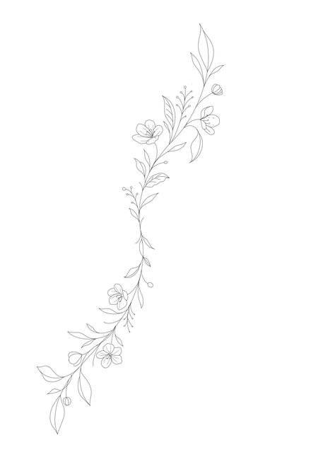 Small Flower Chain Tattoo, Vine And Floral Sleeve Tattoo, Fine Line Flower Wrap Tattoo, Fine Line Vine Spine Tattoo, Wrap Around Ankle Tattoos Stencil, Fine Line Wrap Around Arm Tattoo, Dainty Arm Wrap Tattoo, Ivy Wrapped Around Arm Tattoo, Vine Wrap Tattoo Arm