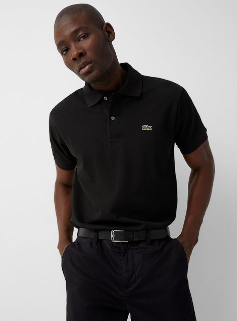 Men > T-Shirts & Tanks Lacoste - Classic piqué croc polo Lacoste   Lacoste at Le 31 Timeless minimalist piece adorned with the crocodile emblem Classic fit Two-button polo collar Very comfortable 100% cotton piqué knit   The size of the item pictured is medium Lacoste Tshirt Men, Lacoste Outfits For Men, Black Polo Outfit Men, Black Polo Outfit, Lacoste Outfit, Polo Outfit Men, Polo Shirt Outfit Men, Polo Shirt Outfits, Lacoste T Shirt