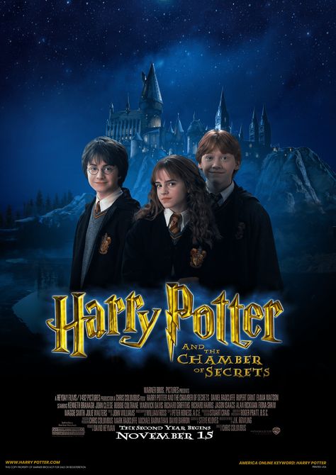 I redesigned the harry potter film poster. I hope you like it Harry Potter Film Poster, Warwick Davis, Julie Walters, Chris Columbus, Richard Harris, Jason Isaacs, Kenneth Branagh, Rupert Grint, Maggie Smith