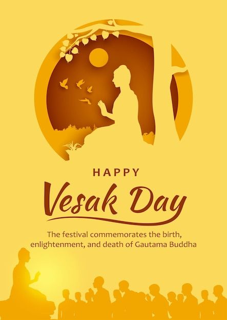 Vesak day a celebration of buddha's birt... | Premium Vector #Freepik #vector #banner #wallpaper #celebration #silhouette Happy Wesak Day, Happy Vesak Day, Wesak Day, Happy Vesak, Vesak Day, Buddha Jayanti, Happy Buddha Purnima, Buddha Birthday, Buddha Purnima