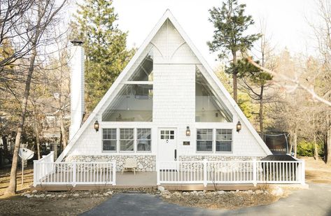 House Tour: The Investment House We Almost Bought (+ How We Would Have Designed It) Boho Cabin, Investment House, A Frame Cabins, Upstairs Loft, Lake Arrowhead, Frame House, A Frame Cabin, A Frame House, Boutique Homes