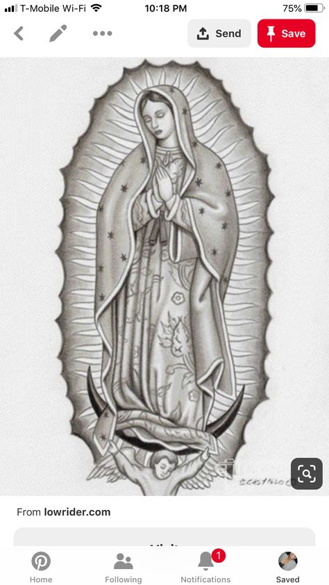 Lady Of Guadalupe Tattoo, Virgen Mary Tattoo, Tattoos Black And White, Guadalupe Tattoo, Cruces Tattoo, Revelation Tattoo, Virgin Mary Tattoo, Tattoo Black And White, Mary Tattoo