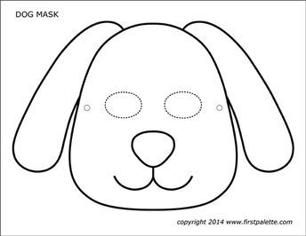 Dog or Puppy Masks | Free Printable Templates & Coloring Pages | FirstPalette.com Dog Mask Printable, Animal Masks Craft, Printable Animal Masks, Paper Masks, Printable Dog, Free Printable Templates, Dog And Puppy, Paper Bag Puppets, Dog Mask