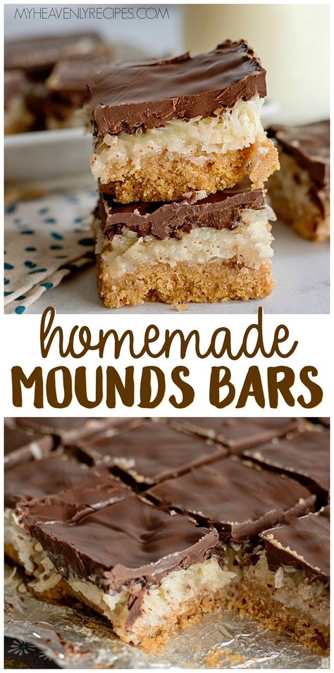 Coconut Joy Candy Bars, Mound Bars Recipe, Coconut Mounds Bars, Chubby Hubby Bars, Mounds Bars Recipe Almond Joy, Mounds Brownies Recipes, Mounds Cookies Recipe, Sweet Marie Bars, Homemade Mounds Bars