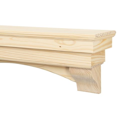 PRICES MAY VARY. 48 INCH UNFINISHED: The Salem Mantel Shelf includes optional arching corbels that can be added to make your mantel shelf stand out. Or switch up your style by removing the corbels. RUSTIC CHARM - Add an instant farmhouse appeal to any space with this fireplace mantel shelf that comes in distressed and non-distressed finishes. DURABLE PINE CONSTRUCTION - Attractive pine wood provides a desirable sturdiness that can hold all of your favorite family pictures, heirlooms, and décor. Fireplace Mount, Traditional Fireplace Mantel, Floating Mantel Shelf, Shelf Length, Wood Mantel Shelf, Floating Mantel, Fireplace Mantel Shelf, Wood Mantel, Rustic Wooden Shelves