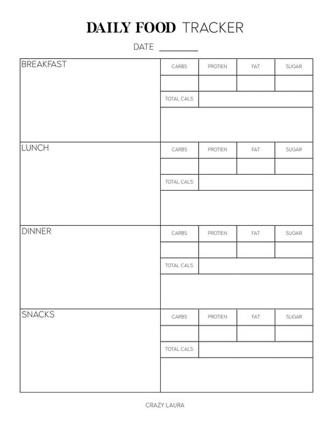 Ready to reach your goals this year?! Check out this free food tracker printable with two different versions! Meal Prep Outline, Meal Tracker Printable Free, Food Tracker Printable Free, Daily Food Log Printable Free, Calorie Tracker Aesthetic, Food Tracker Template, Food Tracker Printable, Food Log Printable, Workout Log Printable