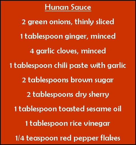 Spicy Hunan Sauce Hunan Sauce Recipe Chinese Food, Benihana Teriyaki Sauce, Hunan Sauce Recipe, Hunan Chicken Recipe, Hunan Sauce, Hunan Chicken, Asian Stir Fry Sauce, Chinese Sauce, Stir Fry Sauce Recipe