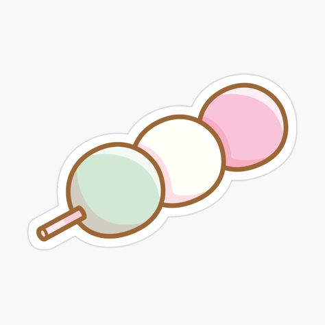 Get my art printed on awesome products. Support me at Redbubble #RBandME: https://www.redbubble.com/i/sticker/Dango-Sticker-by-LuYukari/73062373.EJUG5?asc=u Cute Dango Drawing, Cute Spring Stickers, Simple Sticker Ideas, Kawaii Stickers Png, Simple Sticker Design, Gacha Stickers, Simple Stickers, Country Stickers, Stickers Simple