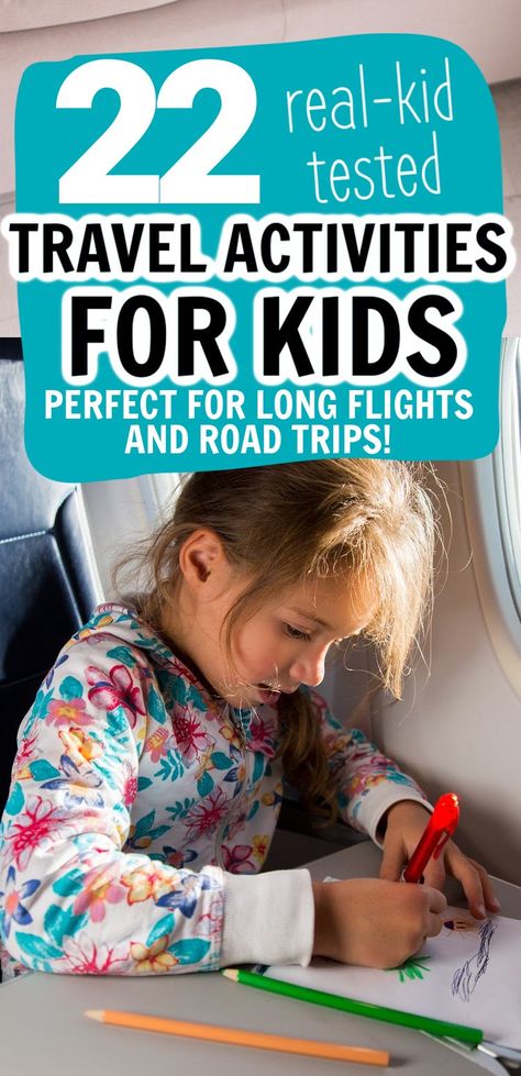 If you're looking for the best travel activities for kids for long car rides or on an airplane, look no further! We travelled for 4 months with 2 kids and these are the time tested activities our kids loved the most during travel. Travelling with kids is hard enough when they're entertained, don't let them get bored! Kids Airplane Activities, Airplane Entertainment, Car Ride Activities, Travel Activities For Kids, Best Cars For Teens, Kids Travel Activities, Airplane Activities, Trip Activities, Airplane Kids