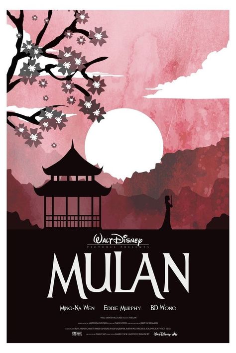 Mulan Poster, Vintage Disney Posters, Posters Inspiration, Disney Movie Posters, Affiches D'art Déco, Disney Illustration, Image Princesse Disney, Images Disney, Disney Posters