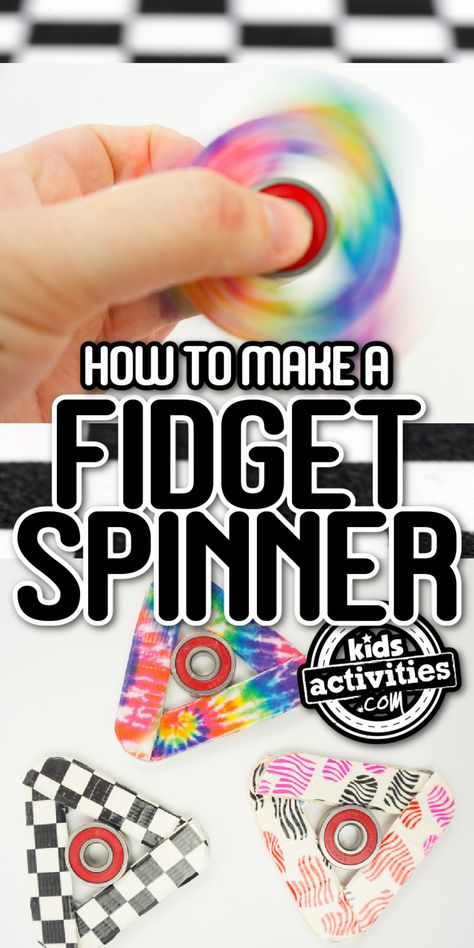 How to Make a Fidget Spinner from craft sticks! So easy and so much fun! This kid-friendly craft is perfect to make your own fidget spinner and customize it with duct tape. Diy Fidget Spinner, Spinners Diy, Fun Diy Craft Projects, Arts And Crafts For Teens, Craft Sticks, Kid Friendly Crafts, Fidget Spinners, Easy Arts And Crafts, Fun Easy Crafts