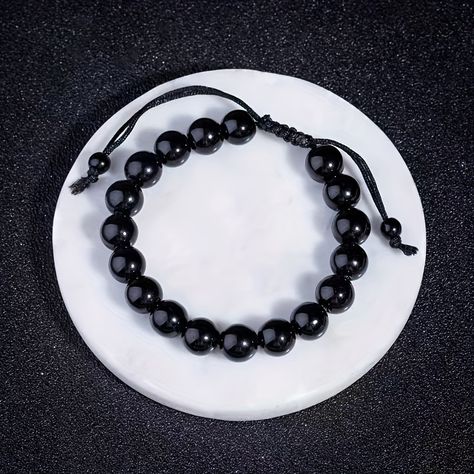 Faster shipping. Better service Yoga Energy, Beaded Fashion, Obsidian Bracelet, Women Bracelets, New Bracelet, Strung Beads, Natural Stone Bracelets, Chakra Bracelet, Gifts For Your Boyfriend