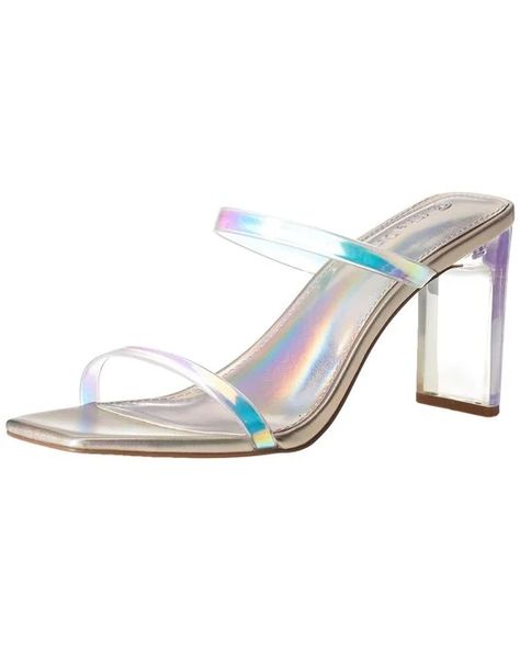 #sandals #heels #shoes #highheels #outfit #fashion #womenfashion #womenshoes #bow #heeledsandals Iridescent Heels, Brown Block Heel Sandals, Black Studded Heels, Clear Pumps, Brown Block Heels, Silver Glitter Heels, Platform Shoes Heels, Glitter Heels, Black Pumps Heels