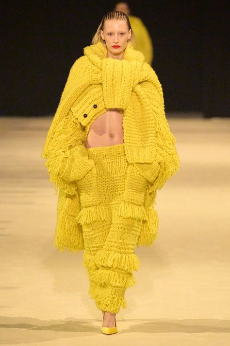 Knit Fashion Runway, Christopher John Rogers, Knitwear Trends, Resort 2024, Ball Skirt, Knitwear Fashion, 2024 Fashion, Mellow Yellow, Fashion Show Collection