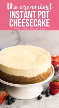 Pressure Cooker Cheesecake, Vanilla Cheesecake Recipes, Instant Pot Cheesecake, Instant Meals, Fluff Desserts, Cookies Bars, Ninja Recipes, Paul Hollywood, How To Make Cheesecake