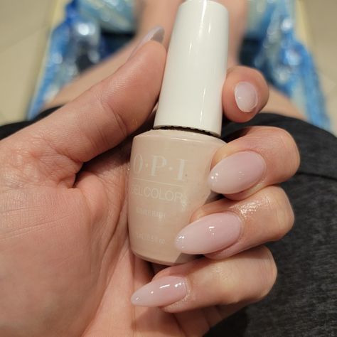 Nails Inspiration Opi, Nails With Bubble Bath Polish, Wedding Nails Bubble Bath, Opi Gel Polish Bubble Bath, Opi Bubble Bath Gel Nails, Glass Manicure Nails, Wedding Nails Opi Gel, Opi Bubble Bath Nail Polish, Gel X Neutral Nails