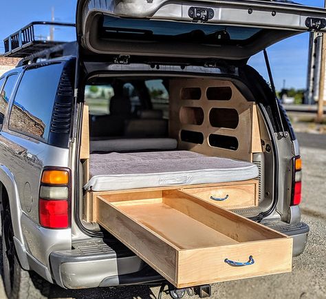 SUBOVERLAND | 4X4 Camper Conversion | United States Truck Bed Camping Ideas, Suburban Camper Conversion, Suburban Camping, Suburban Camper, Subaru Camping, Truck Cap Camping, Camper Suv, Toyota Kluger, Overland Camping