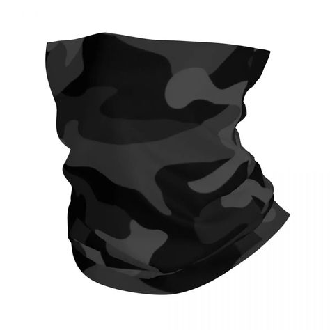 Neck Gaiter, Off Black, Camouflage, Camo, Pattern, Black